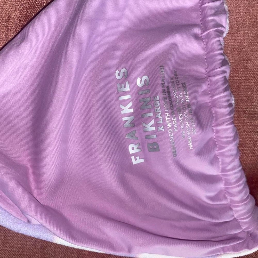 Frankie's Bikinis Lavender Starry Bikini Top - Picture 2 of 7